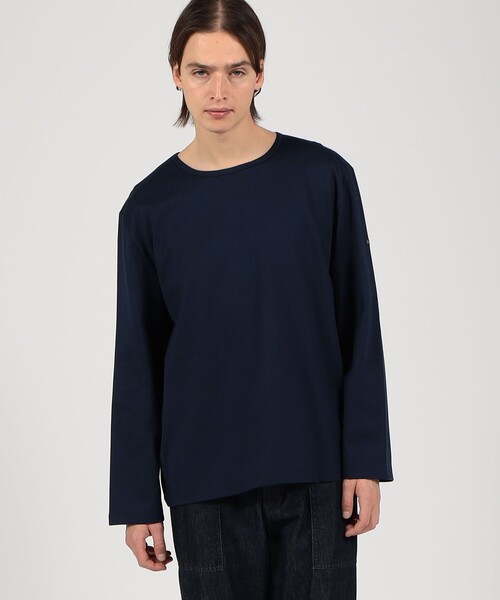 Le Minor（ルミノア）の「【別注】Le Minor コットン ロングスリーブTシャツ（Tシャツ/カットソー・メンズ・ホワイト/ネイビー/ライトブルー・1/2/0）」の4枚目の写真