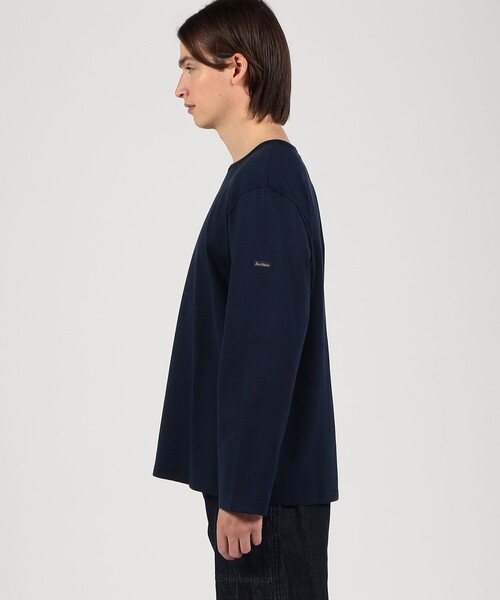 Le Minor（ルミノア）の「【別注】Le Minor コットン ロングスリーブTシャツ（Tシャツ/カットソー・メンズ・ホワイト/ネイビー/ライトブルー・1/2/0）」の6枚目の写真