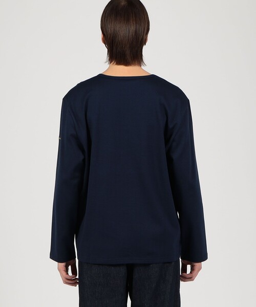 Le Minor（ルミノア）の「【別注】Le Minor コットン ロングスリーブTシャツ（Tシャツ/カットソー・メンズ・ホワイト/ネイビー/ライトブルー・1/2/0）」の7枚目の写真