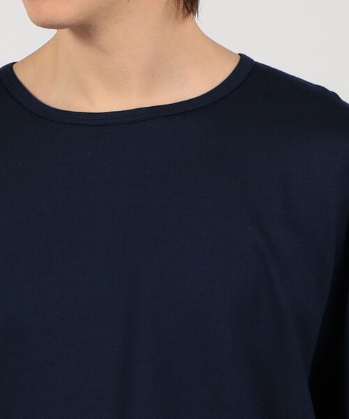 Le Minor（ルミノア）の「【別注】Le Minor コットン ロングスリーブTシャツ（Tシャツ/カットソー・メンズ・ホワイト/ネイビー/ライトブルー・1/2/0）」の8枚目の写真