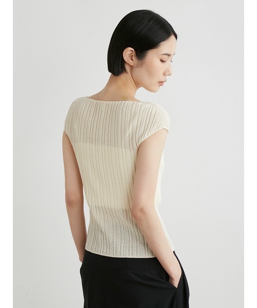 MIESROHE（ミースロエ）の「ｼｭﾘﾝｸﾌﾚﾝﾁﾆｯﾄﾄｯﾌﾟｽ（ニット/セーター・レディース・チャコールグレー/アイボリー/レッド・FREE）」の13枚目の写真