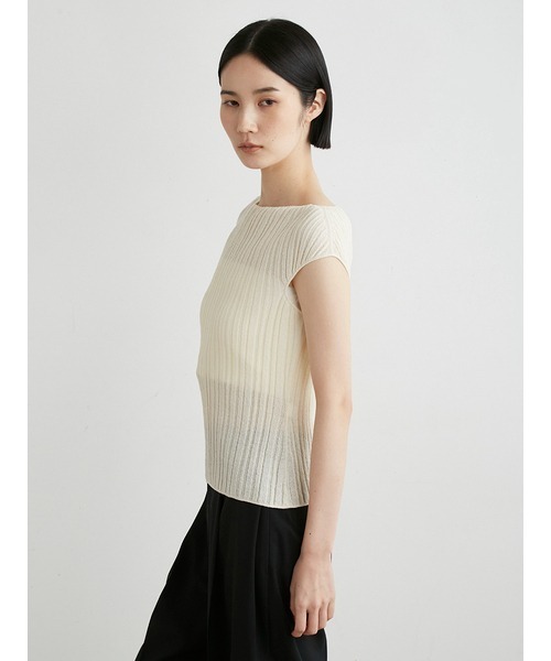 MIESROHE（ミースロエ）の「ｼｭﾘﾝｸﾌﾚﾝﾁﾆｯﾄﾄｯﾌﾟｽ（ニット/セーター・レディース・チャコールグレー/アイボリー/レッド・FREE）」の14枚目の写真