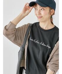 Lugnoncure | 【接触冷感】筆記体ロゴプリントTシャツ《2025summer catalog item》(Tシャツ/カットソー)