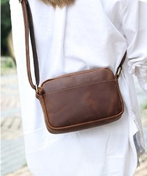 【 NiiNa homme / ニーナオム 】高品質牛革 スクエア ショルダーバッグ