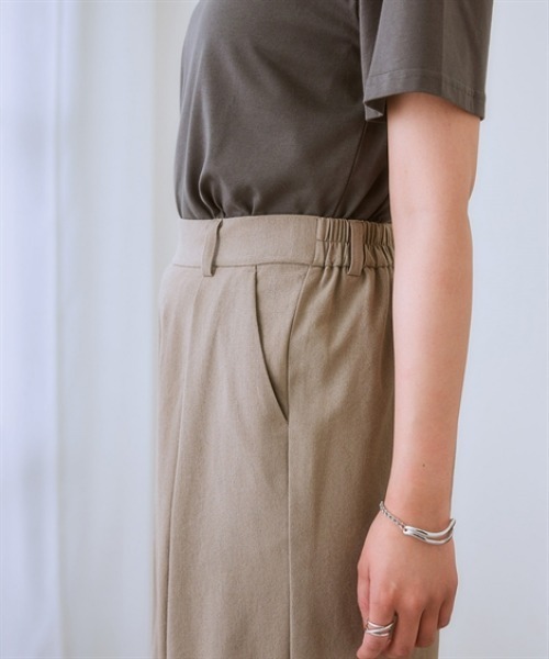 nissen(ニッセン)の「麻調合繊ダブルタックワイドパンツ(その他パンツ・レディース・モカ/チャコール・LL/S/M/L)」の10枚目の写真