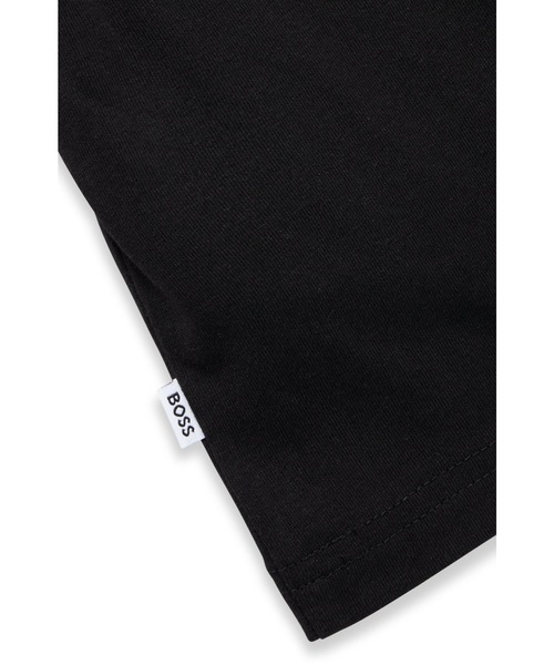 BOSS（ボス）の「キッズ レギュラーフィットTシャツ コットン ロゴプリント（Tシャツ/カットソー・キッズ・グレー/ブラック・125/114/110/140/150）」の4枚目の写真