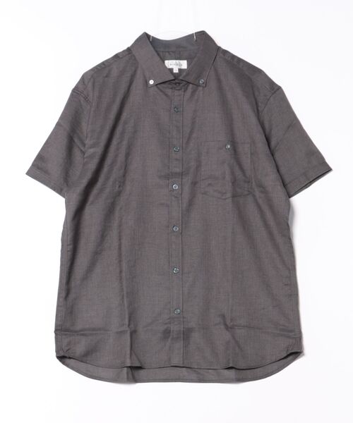 MONSIEUR NICOLE（ムッシュニコル）の「＜大きいサイズ＞OXIJEWELヴィンテージツイルボタンダウン半袖シャツ（シャツ/ブラウス・メンズ・ネイビー/チェック/ホワイト/ブラウン/サックスブルー/グレー・XXX-LARGE/XXXX-LARGE）」の3枚目の写真