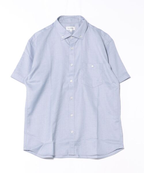 MONSIEUR NICOLE（ムッシュニコル）の「＜大きいサイズ＞OXIJEWELヴィンテージツイルボタンダウン半袖シャツ（シャツ/ブラウス・メンズ・ネイビー/チェック/ホワイト/ブラウン/サックスブルー/グレー・XXX-LARGE/XXXX-LARGE）」の6枚目の写真