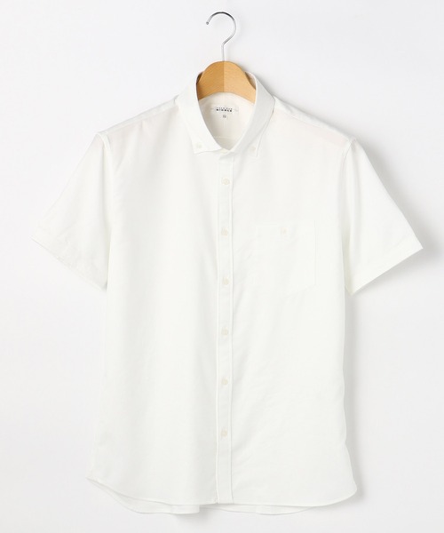 MONSIEUR NICOLE（ムッシュニコル）の「＜大きいサイズ＞OXIJEWELヴィンテージツイルボタンダウン半袖シャツ（シャツ/ブラウス・メンズ・ネイビー/チェック/ホワイト/ブラウン/サックスブルー/グレー・XXX-LARGE/XXXX-LARGE）」の2枚目の写真