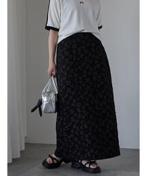 花膨れジャカードナロースカート