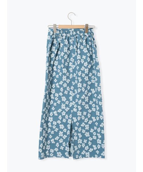 ehka sopo（エヘカソポ）の「花膨れジャカードナロースカート（スカート・レディース・サックスブルー/ミント/ブラック・F）」の12枚目の写真