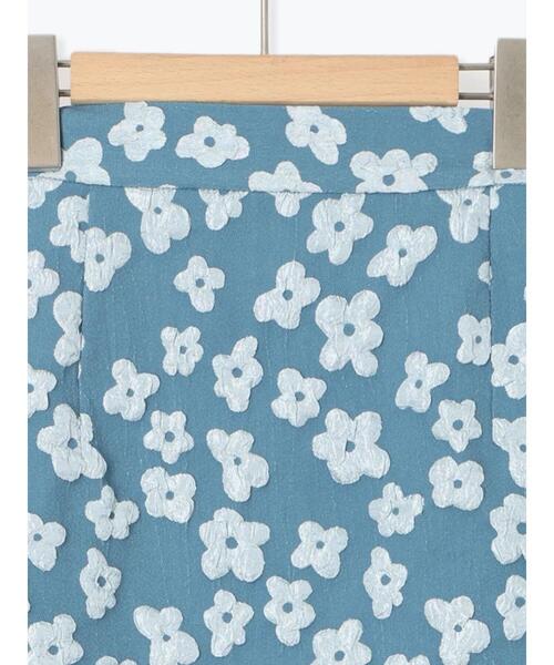 ehka sopo（エヘカソポ）の「花膨れジャカードナロースカート（スカート・レディース・サックスブルー/ミント/ブラック・F）」の13枚目の写真