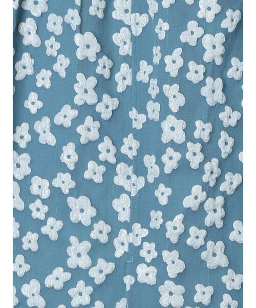 ehka sopo（エヘカソポ）の「花膨れジャカードナロースカート（スカート・レディース・サックスブルー/ミント/ブラック・F）」の17枚目の写真