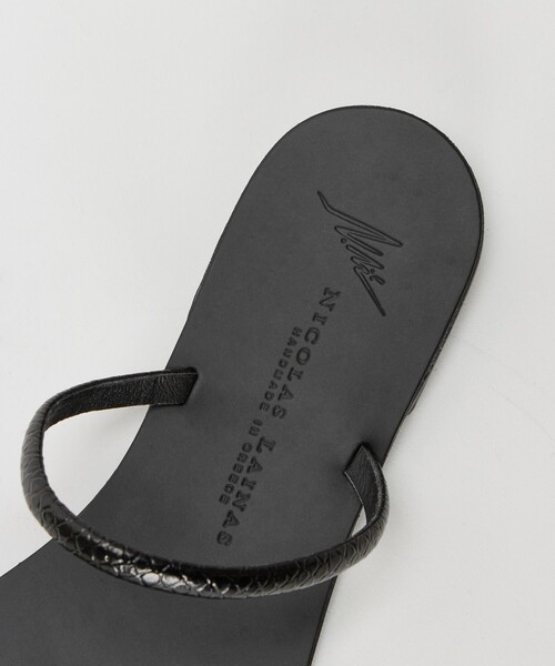 NICOLAS LAINAS（ニコラスライナス）の「【NICOLAS LAINAS(ニコラス ライナス)】 FLAT SANDAL（サンダル・レディース・ブラック・36/37/38）」の4枚目の写真