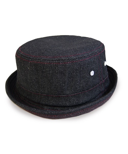 polcadot（ポルカドット）の「デニムポークパイ（ハット・メンズ・ネイビー/ストライプ/ブラック・M/XL）」の6枚目の写真