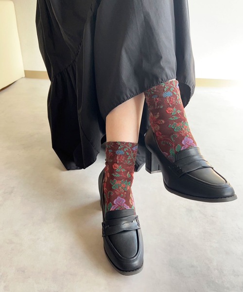 lus.（ラスドット）の「lus. コインローファーヒールパンプス（ローファー・レディース・ブラック系その他/ブラック・S/M/L/LL）」の9枚目の写真