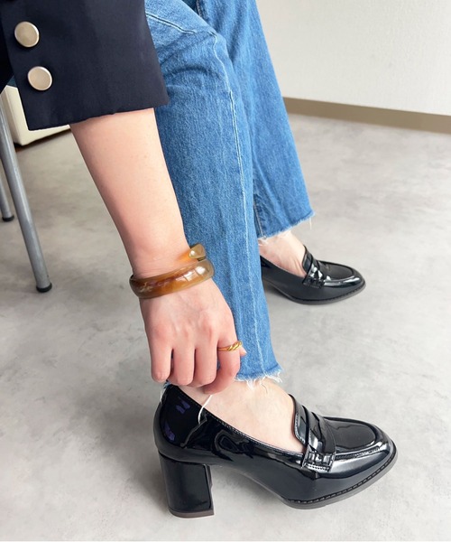 lus.（ラスドット）の「lus. コインローファーヒールパンプス（ローファー・レディース・ブラック系その他/ブラック・S/M/L/LL）」の18枚目の写真