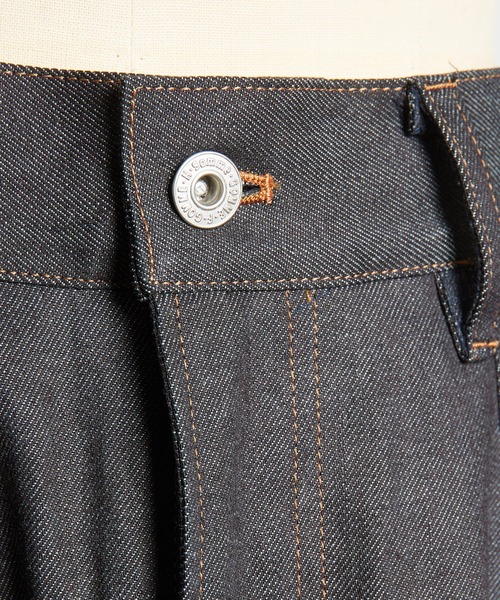 gomme(ゴム)の「8ozデニム バルーンスカート(デニムスカート・レディース・インディゴブルー/ブラック・MEDIUM)」の4枚目の写真