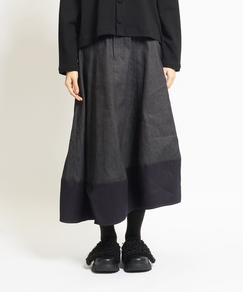 gomme(ゴム)の「8ozデニム バルーンスカート(デニムスカート・レディース・インディゴブルー/ブラック・MEDIUM)」の15枚目の写真