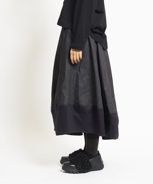 gomme(ゴム)の「8ozデニム バルーンスカート(デニムスカート・レディース・インディゴブルー/ブラック・MEDIUM)」の16枚目の写真