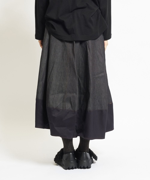 gomme(ゴム)の「8ozデニム バルーンスカート(デニムスカート・レディース・インディゴブルー/ブラック・MEDIUM)」の17枚目の写真