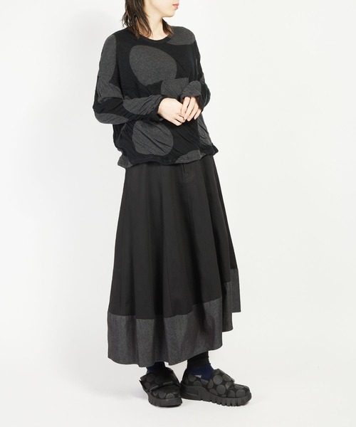 gomme(ゴム)の「8ozデニム バルーンスカート(デニムスカート・レディース・インディゴブルー/ブラック・MEDIUM)」の21枚目の写真