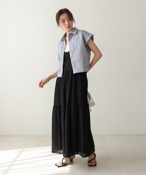 Bab(バブ)の「サマージャケットトップス(Tシャツ/カットソー・レディース・ブルー/オフホワイト/ベージュ・M)」の5枚目の写真