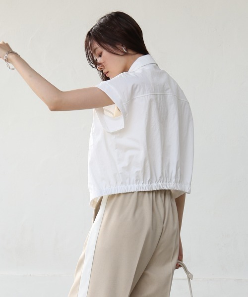 Bab(バブ)の「サマージャケットトップス(Tシャツ/カットソー・レディース・ブルー/オフホワイト/ベージュ・M)」の17枚目の写真