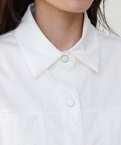Bab(バブ)の「サマージャケットトップス(Tシャツ/カットソー・レディース・ブルー/オフホワイト/ベージュ・M)」の12枚目の写真