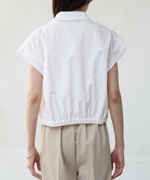 Bab(バブ)の「サマージャケットトップス(Tシャツ/カットソー・レディース・ブルー/オフホワイト/ベージュ・M)」の9枚目の写真