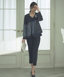 未使用品クードシャンス×中古美品マテリア セットアップ　ママスーツ　黒 新品未使用】クードシャンス セットアップママスーツ 入学式