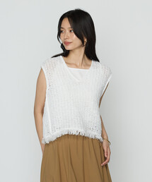 K.T KIYOKO TAKASE | サマーツィードニット ジレ(ニット/セーター)