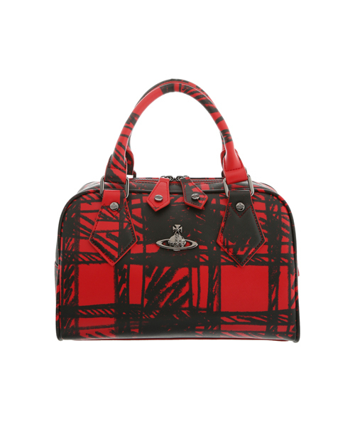 Vivienne Westwood(ヴィヴィアンウエストウッド)の「HANDBAG (SAFFIANO TARTAN)(ハンドバッグ・レディース・レッド/ブルー・FREE)」の1枚目の写真