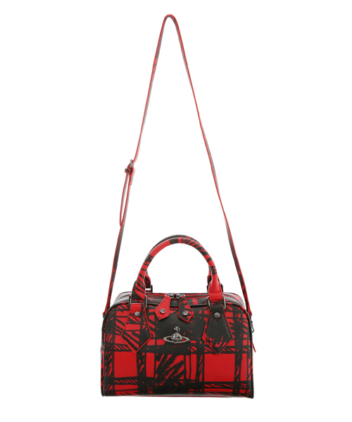 Vivienne Westwood(ヴィヴィアンウエストウッド)の「HANDBAG (SAFFIANO TARTAN)(ハンドバッグ・レディース・レッド/ブルー・FREE)」の9枚目の写真