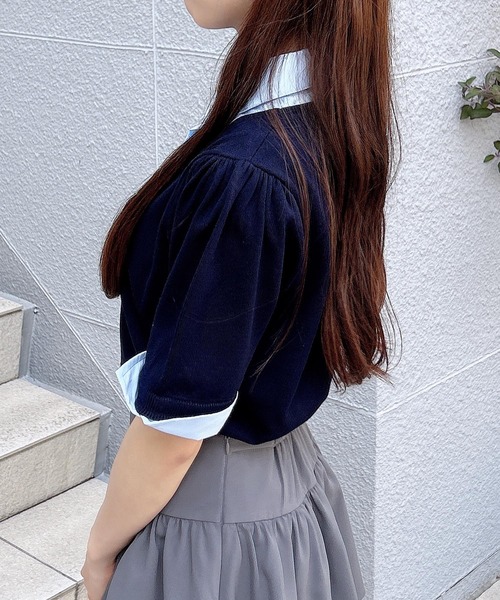 INGNI（イング）の「シャツドッキング半袖ニット（ニット/セーター