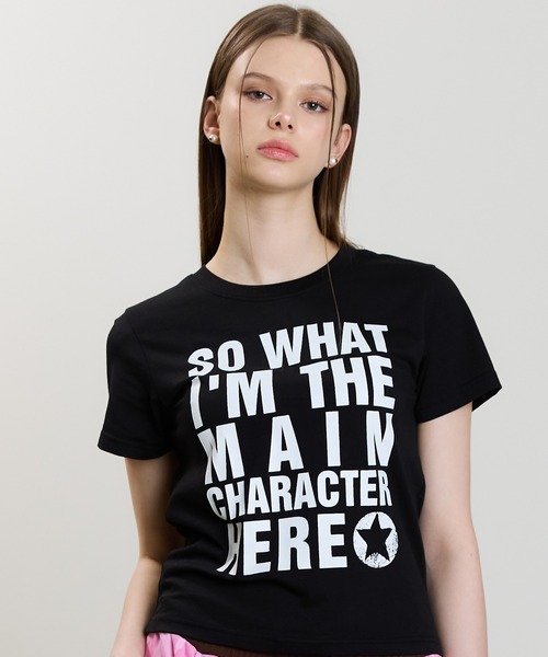 LUVISTRUE(ラヴイズトゥルー)の「SM MAIN CHARACTER TEE(Tシャツ/カットソー・レディース・チャコール/ピンク/ホワイト/ブラック・FREE)」の3枚目の写真