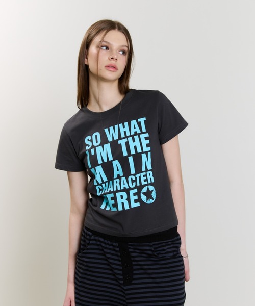 LUVISTRUE(ラヴイズトゥルー)の「SM MAIN CHARACTER TEE(Tシャツ/カットソー・レディース・チャコール/ピンク/ホワイト/ブラック・FREE)」の11枚目の写真