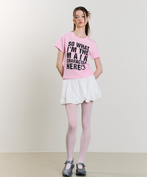 LUVISTRUE(ラヴイズトゥルー)の「SM MAIN CHARACTER TEE(Tシャツ/カットソー・レディース・チャコール/ピンク/ホワイト/ブラック・FREE)」の15枚目の写真