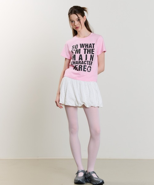 LUVISTRUE(ラヴイズトゥルー)の「SM MAIN CHARACTER TEE(Tシャツ/カットソー・レディース・チャコール/ピンク/ホワイト/ブラック・FREE)」の16枚目の写真