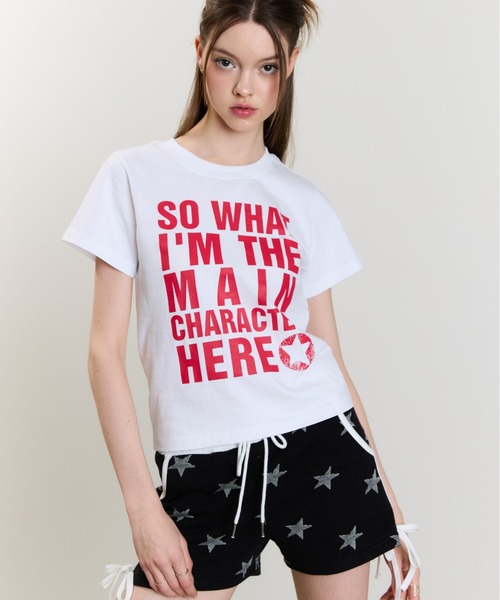 LUVISTRUE(ラヴイズトゥルー)の「SM MAIN CHARACTER TEE(Tシャツ/カットソー・レディース・チャコール/ピンク/ホワイト/ブラック・FREE)」の8枚目の写真