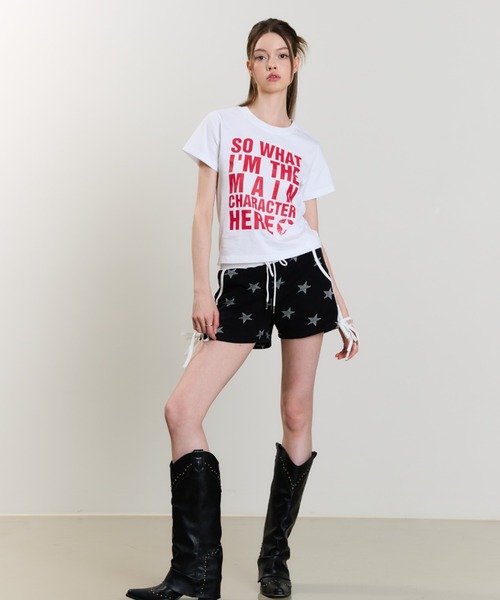 LUVISTRUE(ラヴイズトゥルー)の「SM MAIN CHARACTER TEE(Tシャツ/カットソー・レディース・チャコール/ピンク/ホワイト/ブラック・FREE)」の9枚目の写真