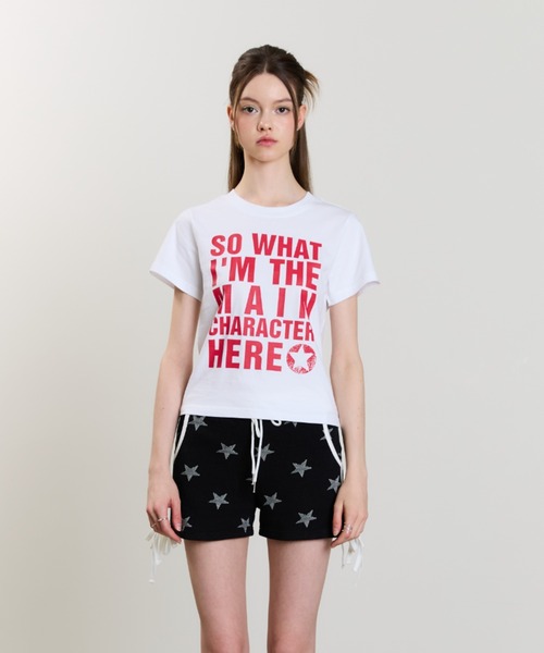 LUVISTRUE(ラヴイズトゥルー)の「SM MAIN CHARACTER TEE(Tシャツ/カットソー・レディース・チャコール/ピンク/ホワイト/ブラック・FREE)」の20枚目の写真