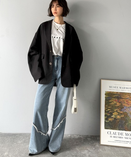 Classical Origin（クラシカルオリジン）の「【classical origin】「際立つ、風格。」袖タックオーバーサイズジャケット（長袖）／Tucked sleeves oversized jacket（テーラードジャケット・メンズ・チャコール/ブラック/グレイッシュベージュ・LARGE/MEDIUM/X-LARGE）」の17枚目の写真