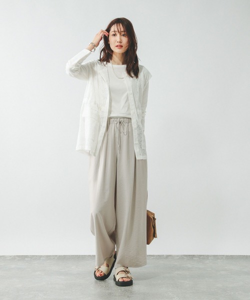GLOBAL WORK(グローバルワーク)の「レースベスト*サロペSET/492523(サロペット/オーバーオール・レディース・ブラック/ホワイト系その他6・FREE)」の8枚目の写真