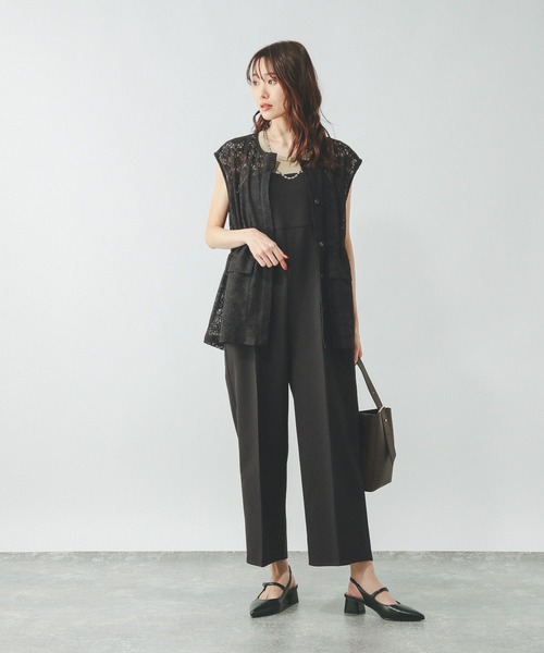 GLOBAL WORK(グローバルワーク)の「レースベスト*サロペSET/492523(サロペット/オーバーオール・レディース・ブラック/ホワイト系その他6・FREE)」の13枚目の写真