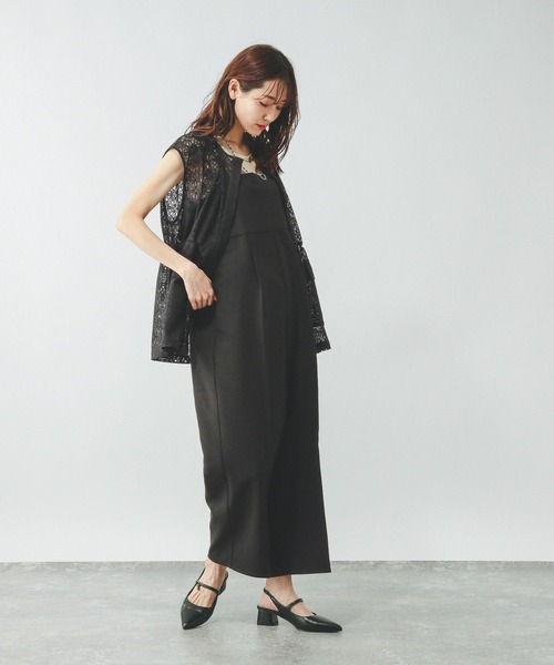 GLOBAL WORK(グローバルワーク)の「レースベスト*サロペSET/492523(サロペット/オーバーオール・レディース・ブラック/ホワイト系その他6・FREE)」の15枚目の写真