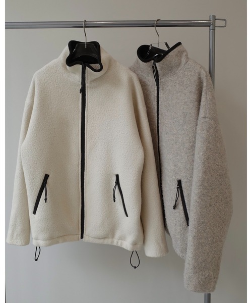 TODAYFUL（トゥデイフル）の「TODAYFUL Wool Boa Zip Jacket（その他アウター・レディース・グレー/オフホワイト・36/38）」の12枚目の写真