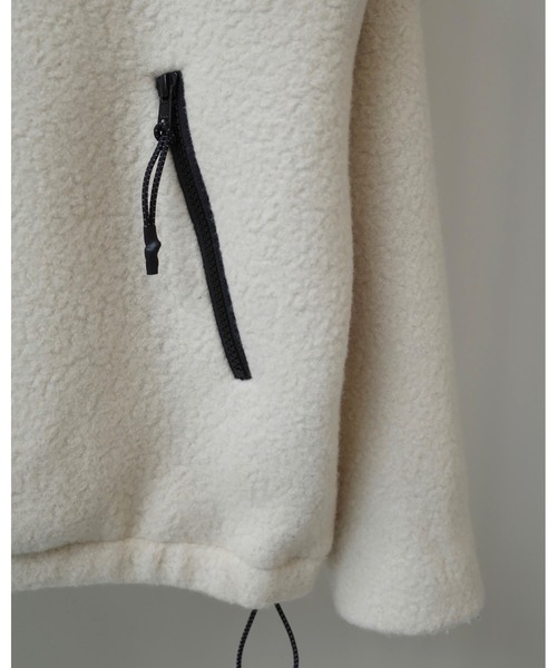 TODAYFUL（トゥデイフル）の「TODAYFUL Wool Boa Zip Jacket（その他アウター・レディース・グレー/オフホワイト・36/38）」の5枚目の写真