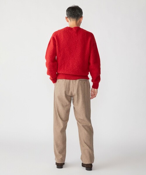 SHIPS別注】HARLEY OF SCOTLAND: ウール シャギー クルーネック ニット