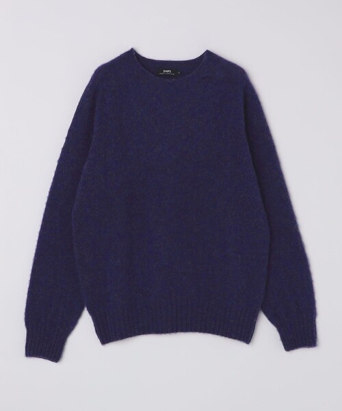 Harley of Scotland（ハーレーオブスコットランド）の「【SHIPS別注】HARLEY OF SCOTLAND: ウール シャギー クルーネック ニット（ニット/セーター・メンズ・バイオレット/レッド/ケリーグリーン/ダークグレー/ブルー系/イエロー・MEDIUM/LARGE/X-LARGE）」の19枚目の写真